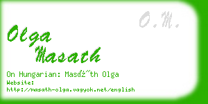 olga masath business card